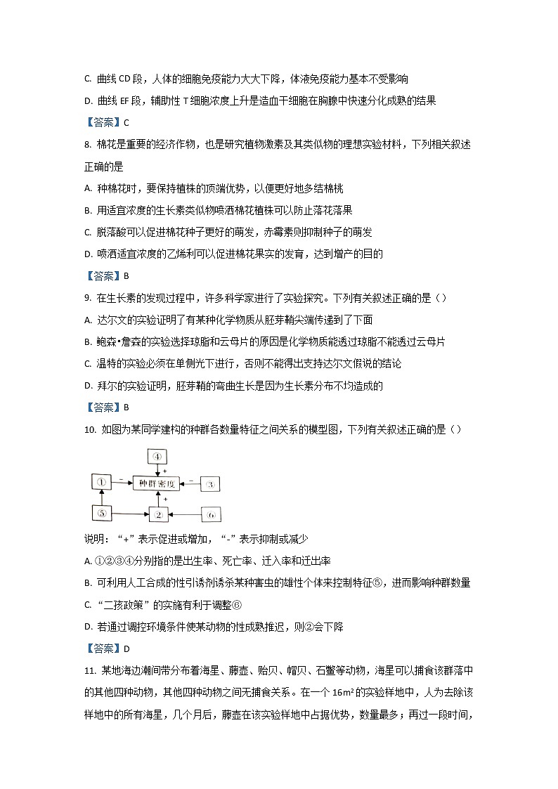 广东省汕尾市2021-2022学年高二上学期期末考试生物含答案03