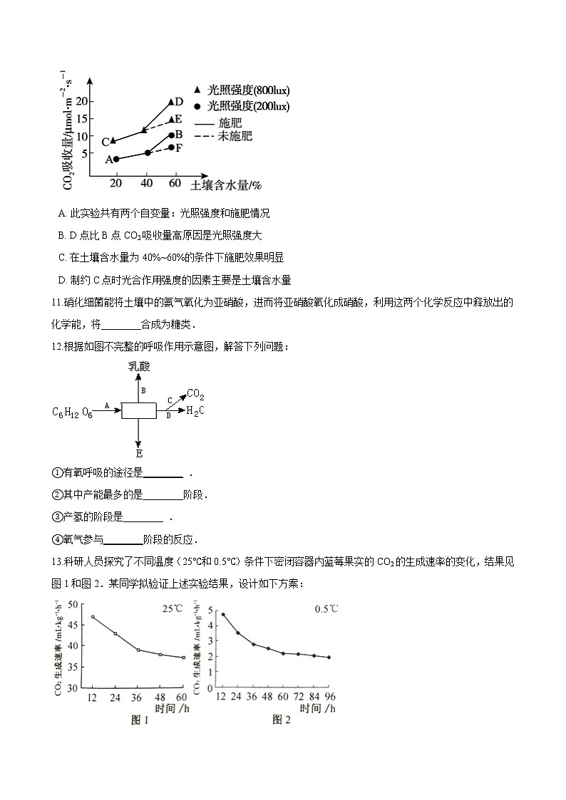 第三章 细胞中能量的转换和利用 单元检测-2021-2022学年高一生物课后培优练（苏教版2019必修1）03