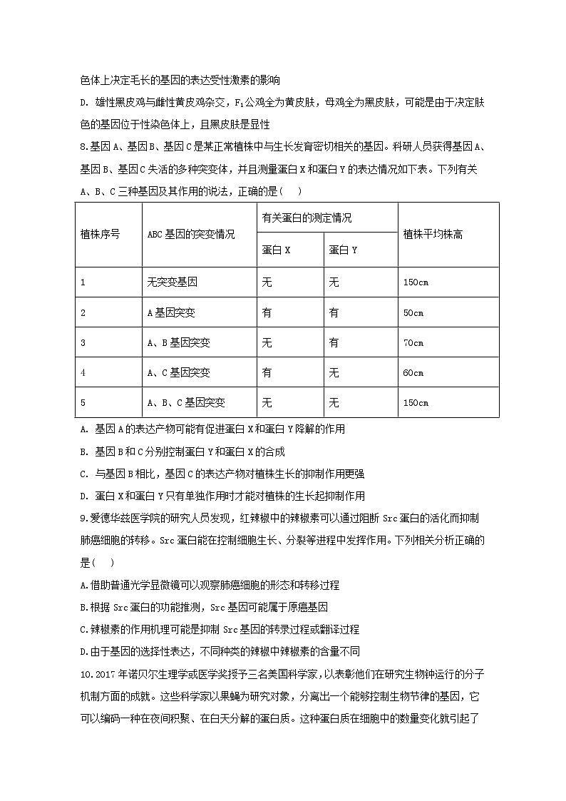 高中生物暑假作业11基因表达与性状的关系能力提升含解析第3页