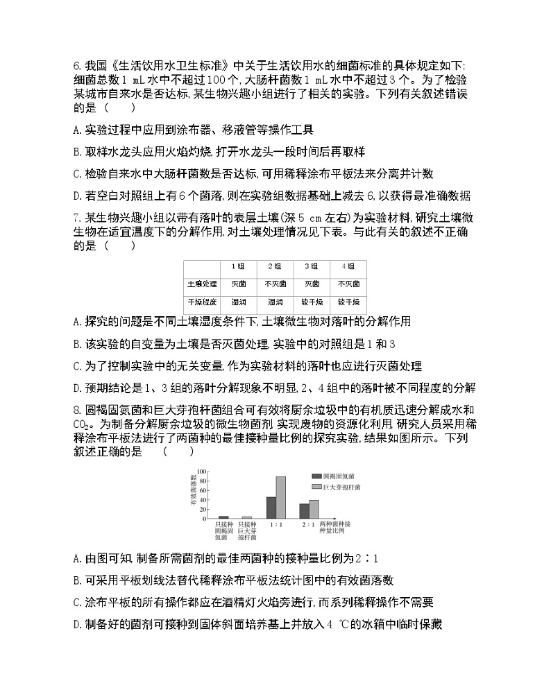 专题2 本专题达标检测-2022版生物选修1 人教版（新课标） 同步练习 （Word含解析）03