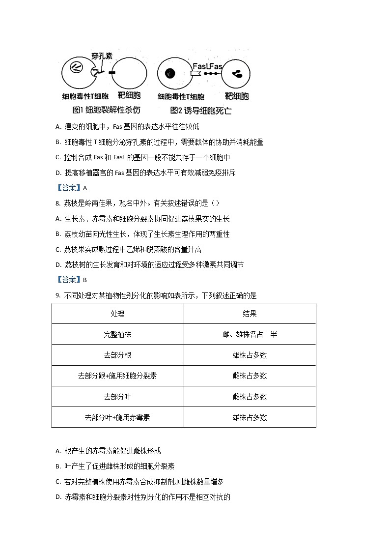 广东省梅州市2021-2022学年高二上学期期末考试生物含答案第3页