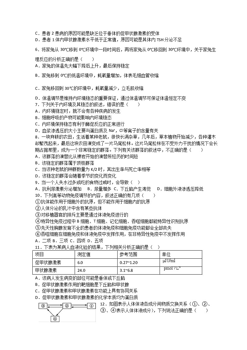 黑龙江省伊春市伊美区第二中学2021-2022学年高二上学期期末考试生物试题含答案第2页