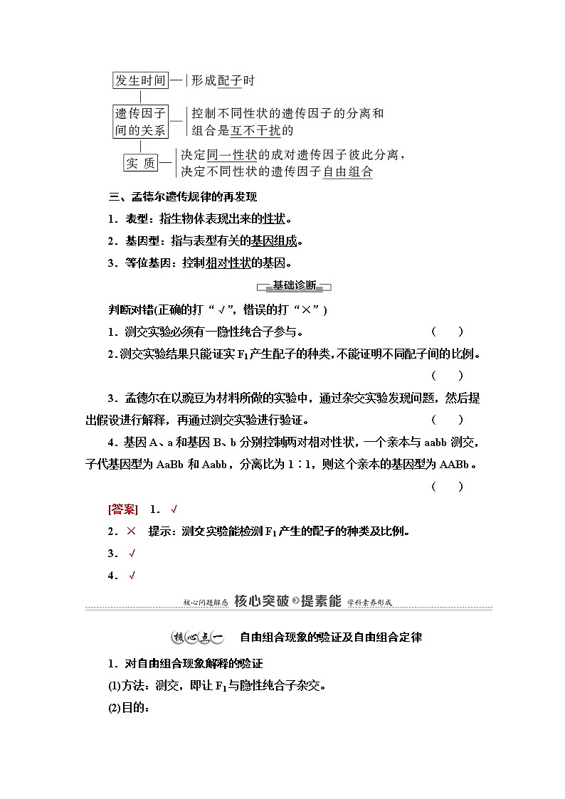 第1章 第3节 第2课时 自由组合定律 讲义 【新教材】苏教版（2019）高中生物必修二教案02