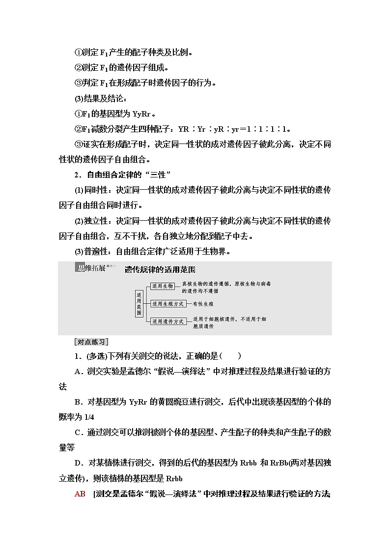 第1章 第3节 第2课时 自由组合定律 讲义 【新教材】苏教版（2019）高中生物必修二教案03