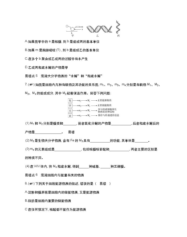 第一章复习提升-2022版生物必修第一册 苏教版（2019） 同步练习 （Word含解析）03