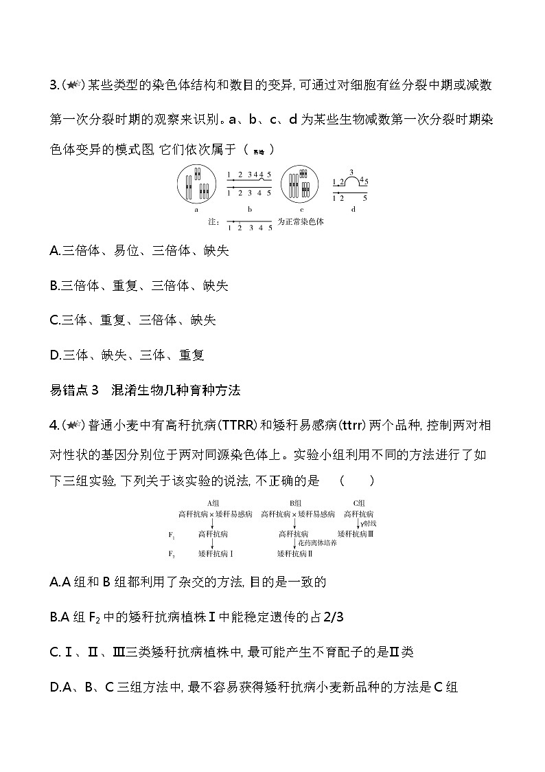 第三章复习提升-2022版生物必修第二册 苏教版（2019） 同步练习 （Word含解析）02