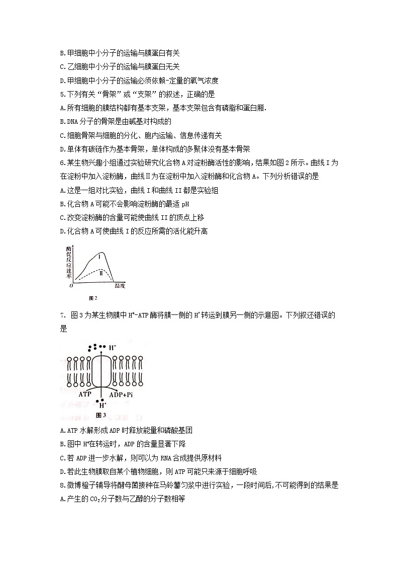 2022届重庆市巴蜀中学高三上学期9月高考适应性月考（二）生物试题含答案第2页