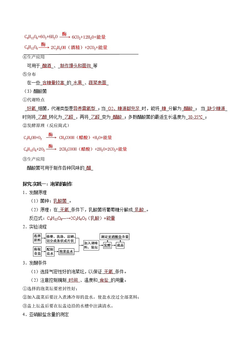 第一章 发酵工程（教师版）必背知识 高中生物新人教版选择性必修3（2022年）第2页