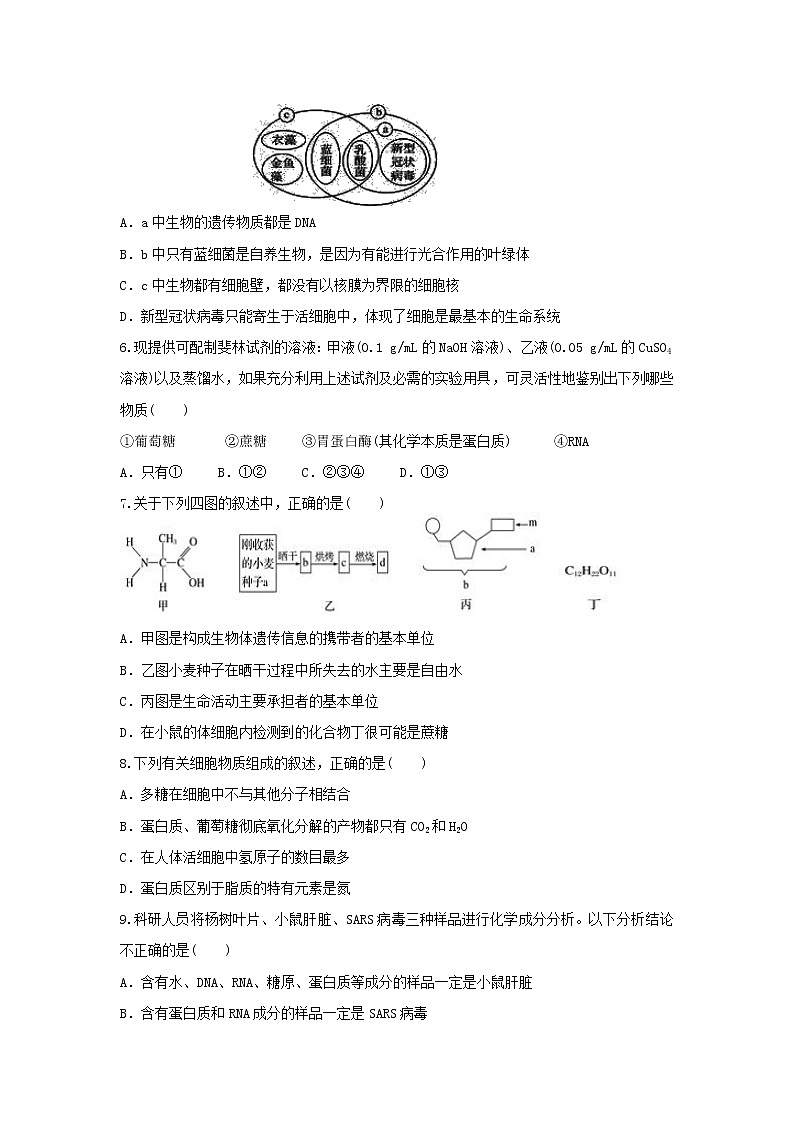 2021-2022学年陕西省西安市长安区第一中学高一上学期第二次质量检测生物试卷含答案02