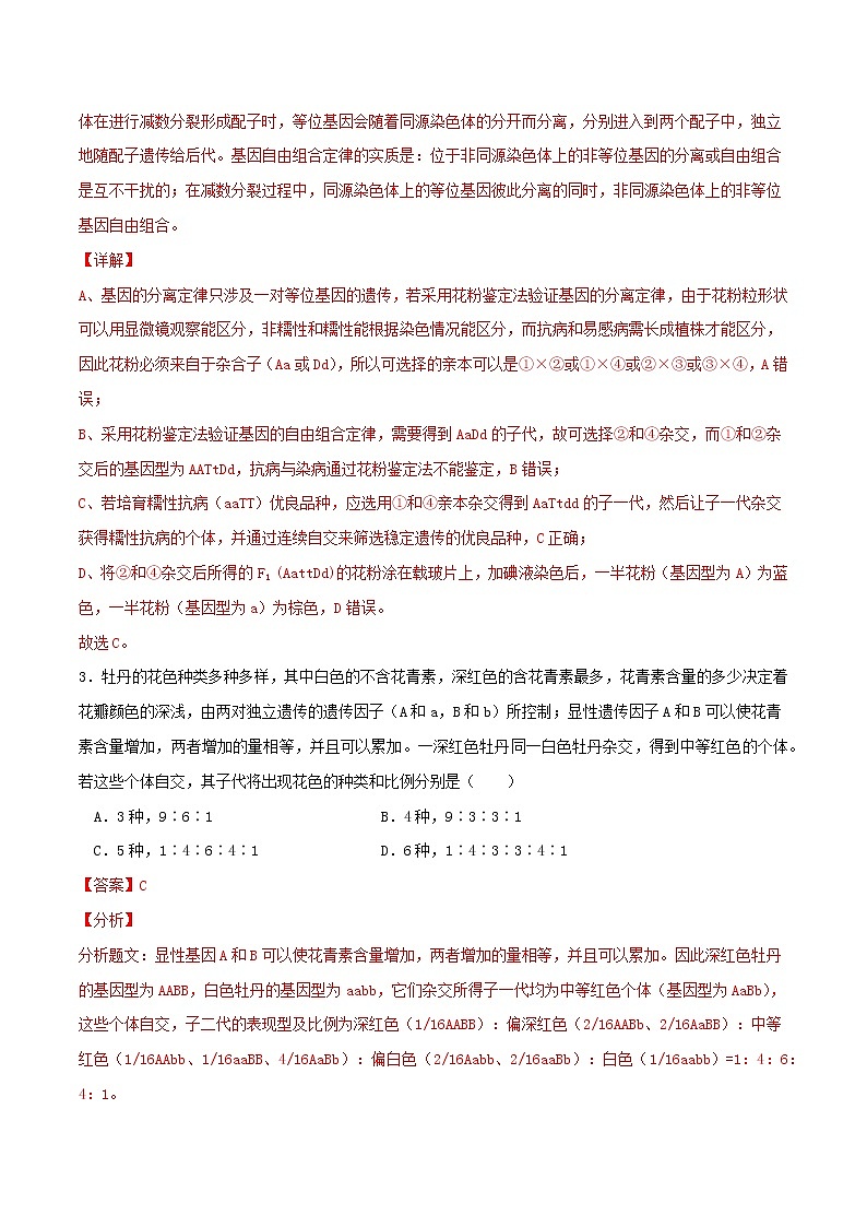 1.2 孟德尔的豌豆杂交实验（二）-2021-2022学年高一下学期生物同步考点精讲精练（人教版2019必修2）课件PPT02