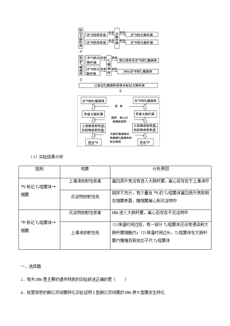 高一生物寒假作业同步练习题DNA是主要的遗传物质含解析第3页