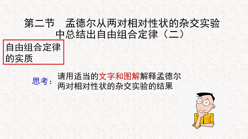 1.2.2 孟德尔从两对相对性状的杂交实验中总结出自由组合定律 课件-浙科版高中生物必修2遗传与进化(共17张PPT)02