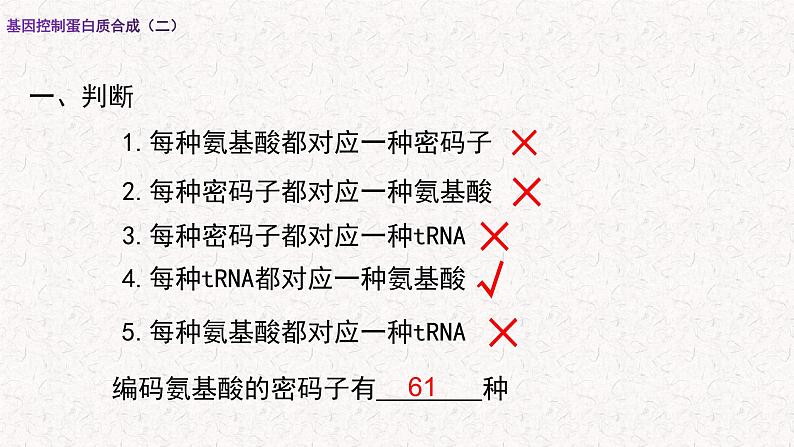 3.4.2 基因控制蛋白质合成 课件-浙科版高中生物必修2遗传与进化(共15张PPT)第5页