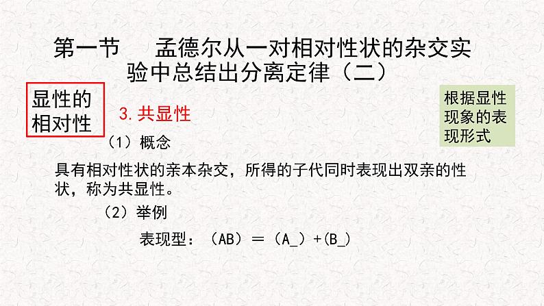 1.1.2 孟德尔从一对相对性状的杂交实验中总结出分离定律 课件-浙科版高中生物必修2遗传与进化(共22张PPT)05