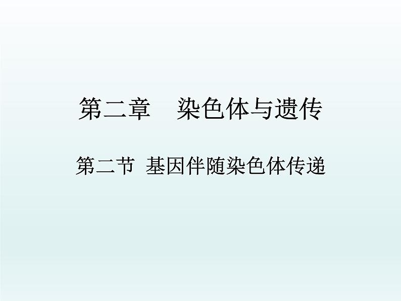 2.2 基因伴随染色体传递 课件2020-2021学年浙科版（2019）高一生物必修二01