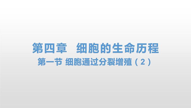 4.1 细胞通过分裂增殖（2） 课件浙科版（2019）高中生物必修一01