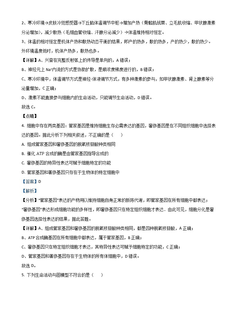 2021届广西桂林、崇左市高三联合调研考试（二模）理综生物试题（解析版）第3页