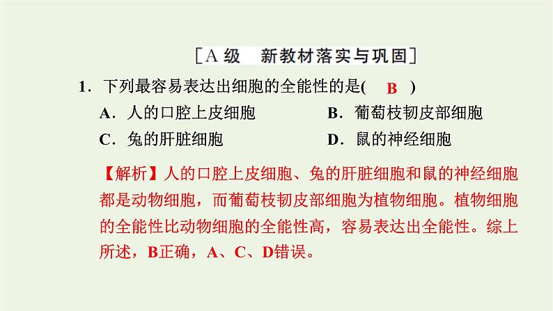 2021_2022学年新教材高中生物高效作业26细胞通过分化产生不同类型的细胞课件浙科版必修第一册02