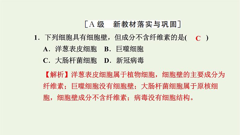 2021_2022学年新教材高中生物高效作业6细胞膜控制细胞与周围环境的联系课件浙科版必修第一册02