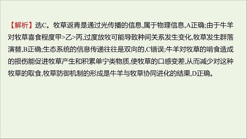 2021_2022学年新教材高中生物课时练12生态系统中存在信息传递课件浙科版选择性必修204