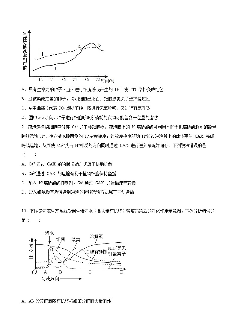 专题一 分子与细胞-2022年高考生物一轮复习小题多维练（全国通用）（原卷版）第3页