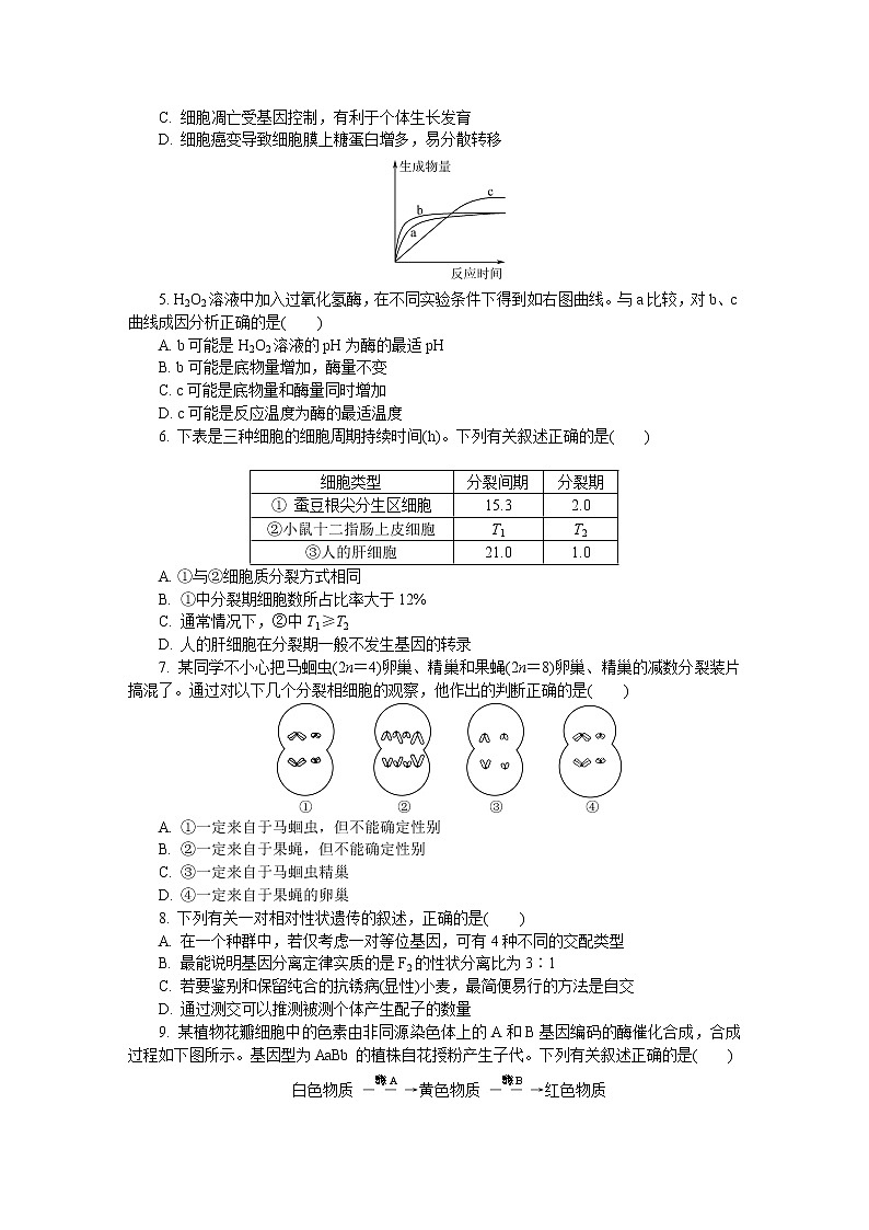 2022届江苏省盐城市高三上学期期中调研考试 生物（word版含答案）练习题第2页