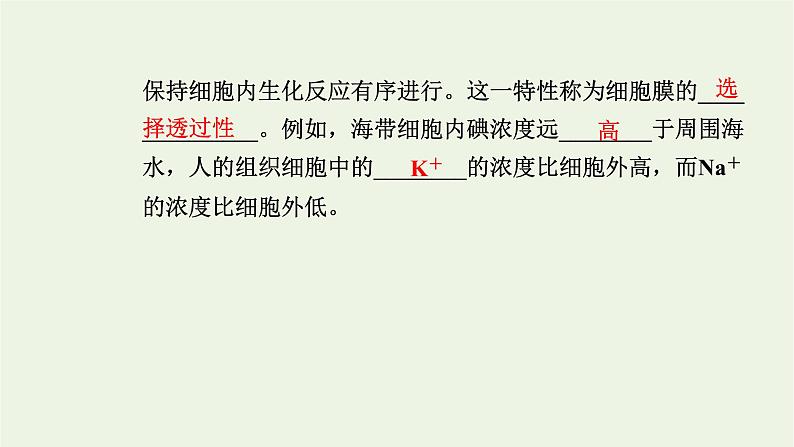 2021_2022学年新教材高中生物第二章细胞的结构第二节细胞膜控制细胞与周围环境的联系课件浙科版必修第一册第5页