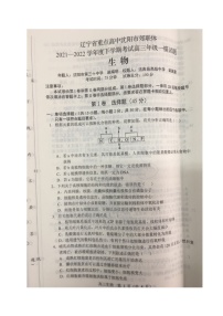 辽宁省沈阳市重点高中联合体2022届高三下学期3月一模考试生物试题扫描版含答案