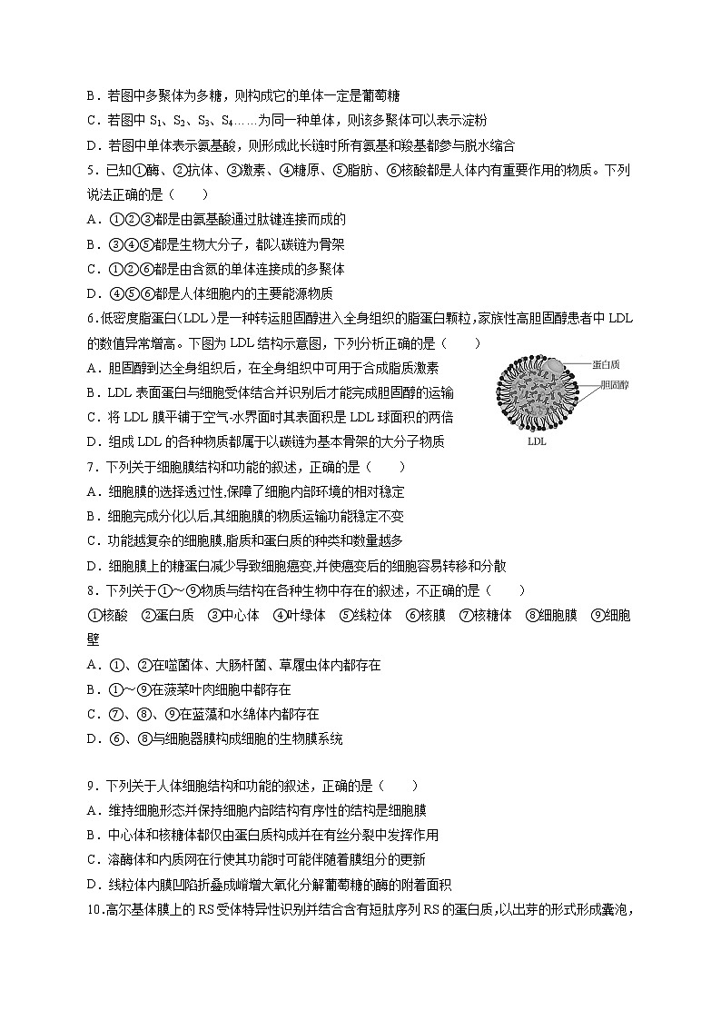 黑龙江省大庆铁人中学2022届高三上学期第一次月考生物试题含答案第2页
