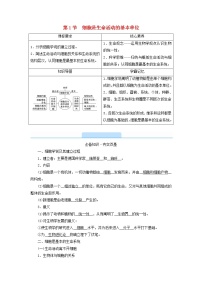 高中生物人教版 (2019)必修1《分子与细胞》第1节 细胞是生命活动的基本单位学案