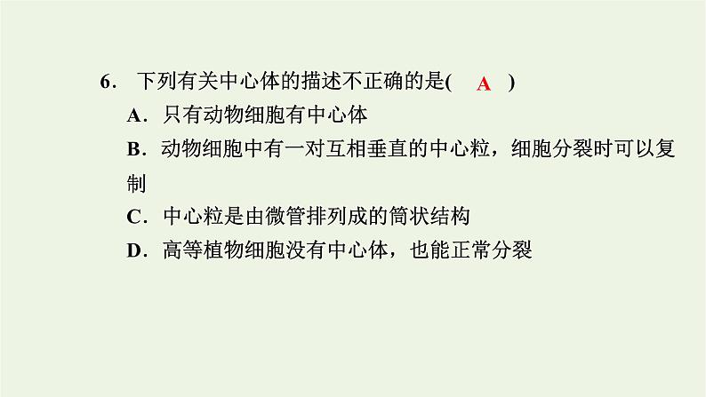 2021_2022学年新教材高中生物高效作业8液泡中心体细胞溶胶细胞骨架观察叶绿体和细胞质流动课件浙科版必修第一册第8页