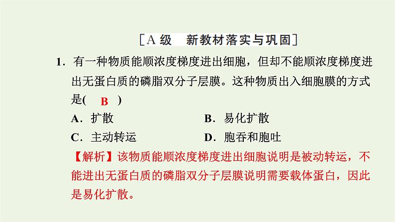 2021_2022学年新教材高中生物高效作业16易化扩散主动转运胞吞和胞吐课件浙科版必修第一册第2页