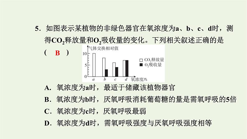 2021_2022学年新教材高中生物高效作业18细胞呼吸的影响因素及在实践中的应用课件浙科版必修第一册第8页