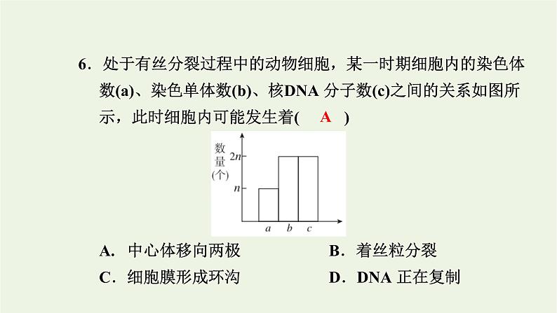 2021_2022学年新教材高中生物高效作业25动植物细胞有丝分裂的区别和观察有丝分裂实验课件浙科版必修第一册第8页