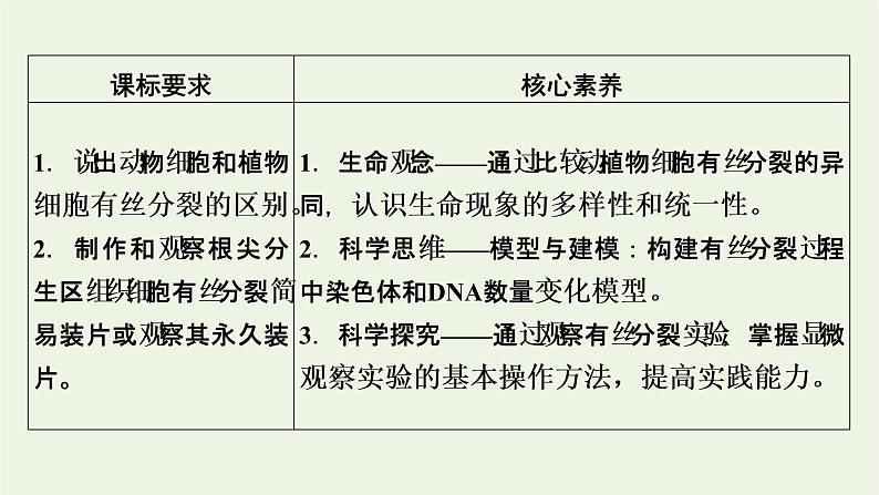 2021_2022学年新教材高中生物第6章细胞的生命历程第1节第2课时动物细胞的有丝分裂与观察根尖分生区组织细胞的有丝分裂课件新人教版必修102