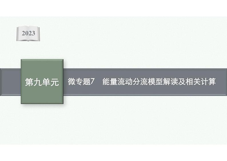 2023年老高考生物一轮复习微专题7　能量流动分流模型解读及相关计算第1页
