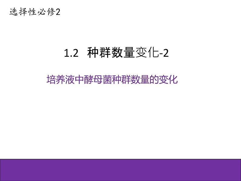 人教版（2019）高二生物选择性必修2-1.2种群数量变化-2课件PPT第1页