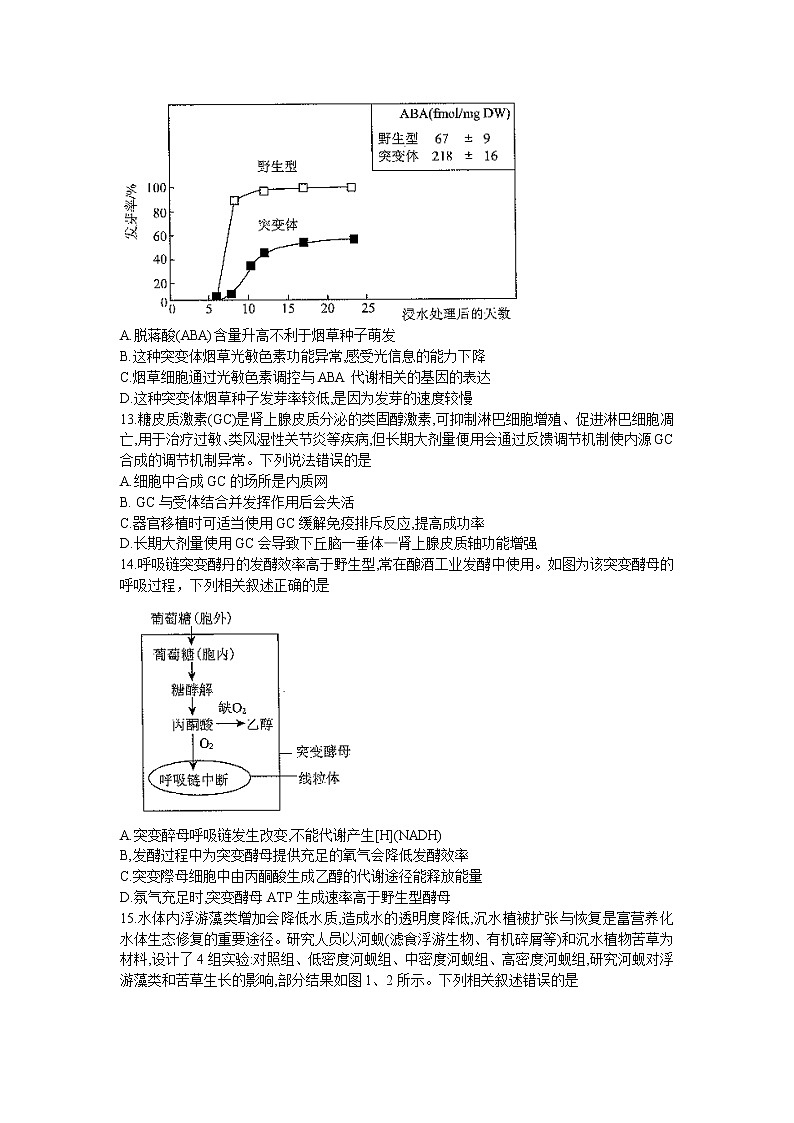 2022辽宁省名校联盟高三下学期3月联合考试生物试题含解析第3页