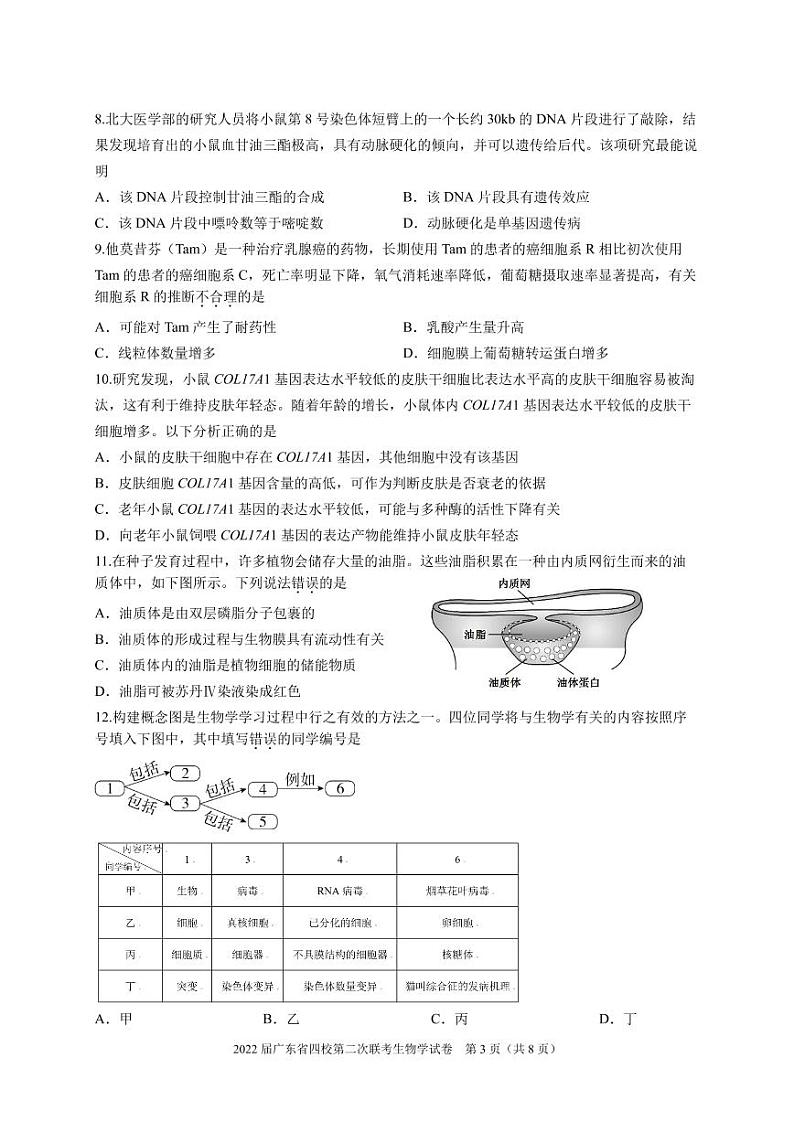 生物试卷第3页