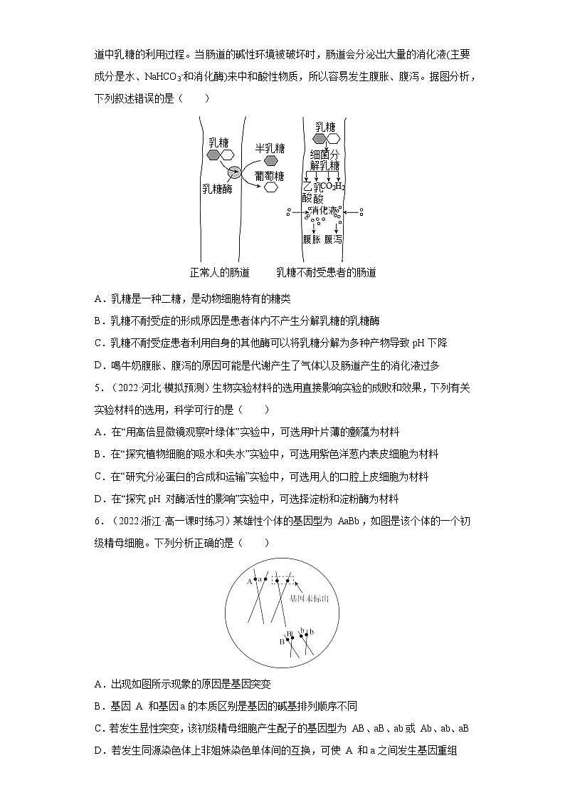 2022届高考生物各省模拟试题汇编卷 河北专版第2页