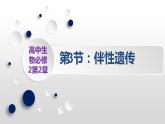 2021-2022学年高一下学期生物人教版必修二  2.3伴性遗传课件
