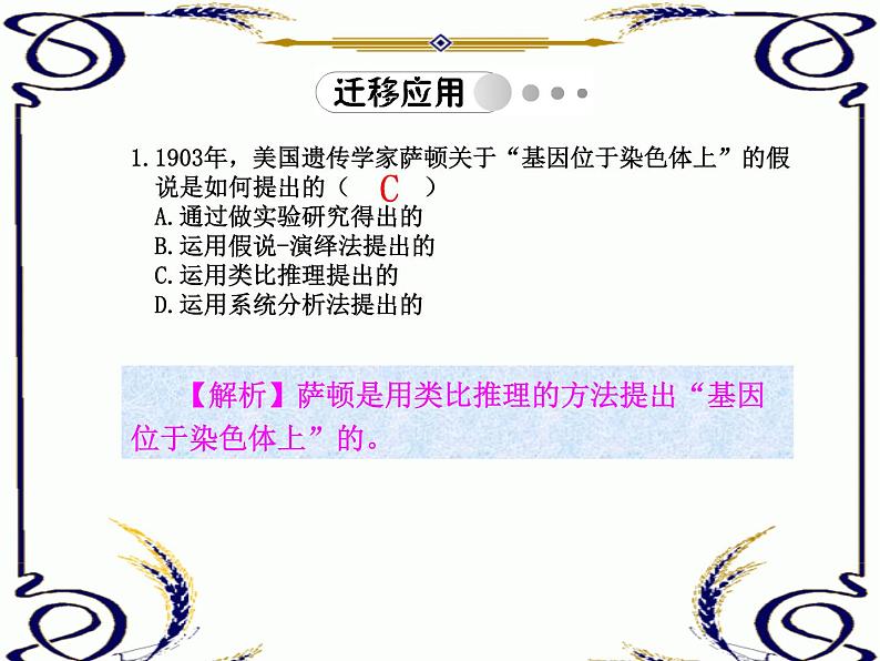 高中生物人教版必修2课件2.4 基因在染色体上（共13张PPT）第4页