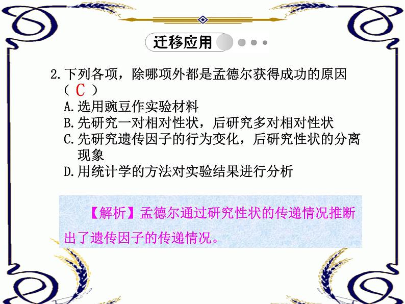 高中生物人教版必修2课件1.4 孟德尔的豌豆杂交实验（二）（共15张PPT）第6页