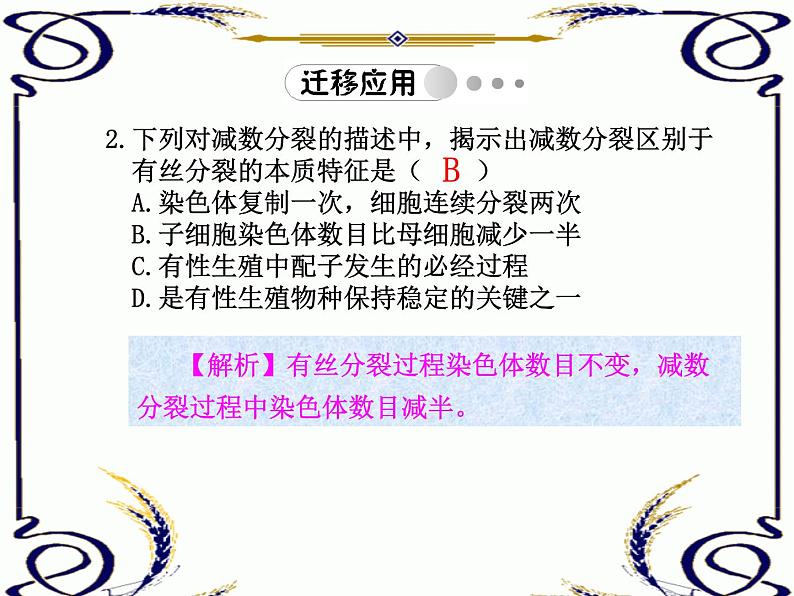 高中生物人教版必修2课件2.2 减数分裂（二）（共12张PPT）第6页