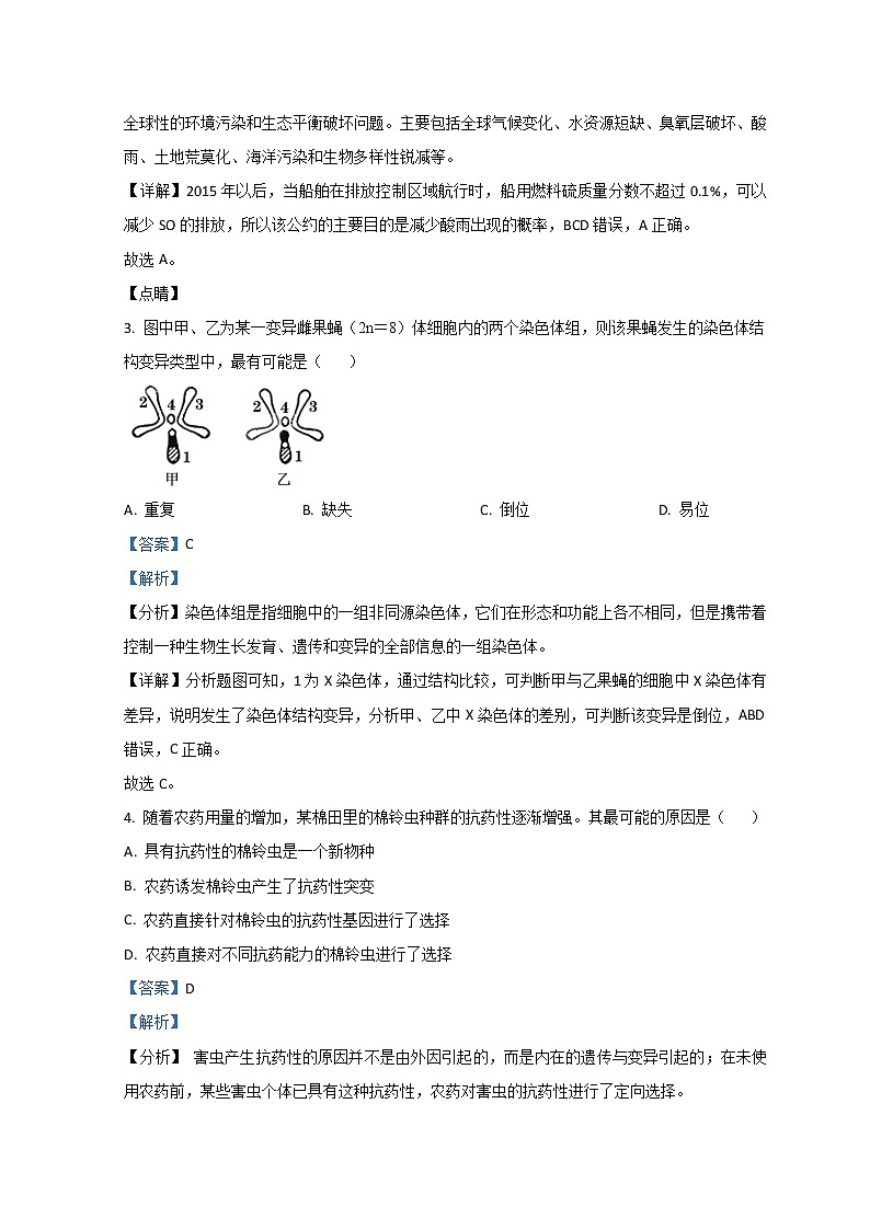 2022浙江省诸暨市海亮高级中学高三上学期选考模拟最后一测生物试题含解析第2页