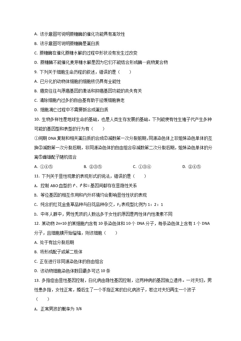2022浙江省精诚联盟高一下学期3月联考生物试题含答案03
