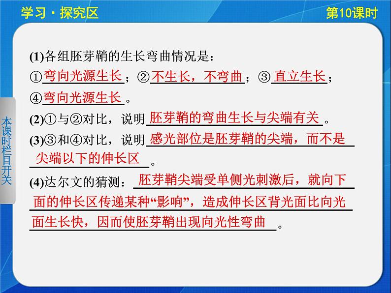 高中生物人教版必修3课件：3-10植物生长素的发现06