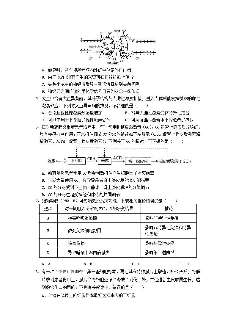 2021-2022学年广东省高二上学期期末教学质量监测生物试题含答案第2页