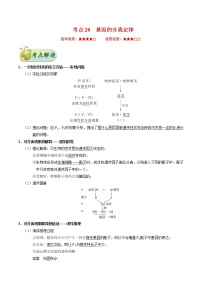 考点28  基因的分离定律-备战2022年高考生物一轮复习考点一遍过学案