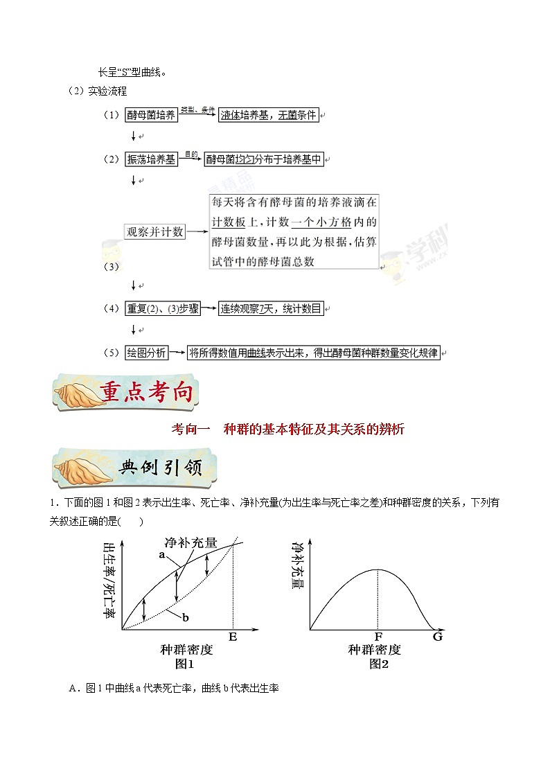 考点41 种群的特征、种群数量的变化-备战2022年高考生物一轮复习考点一遍过学案第3页